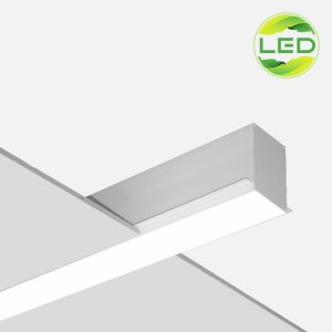 چراغ خطی توکار عرض کم 3M توکار بدون لبه لینیر LED بدنه آلومینیوم صنایع روشنایی فار